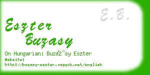 eszter buzasy business card